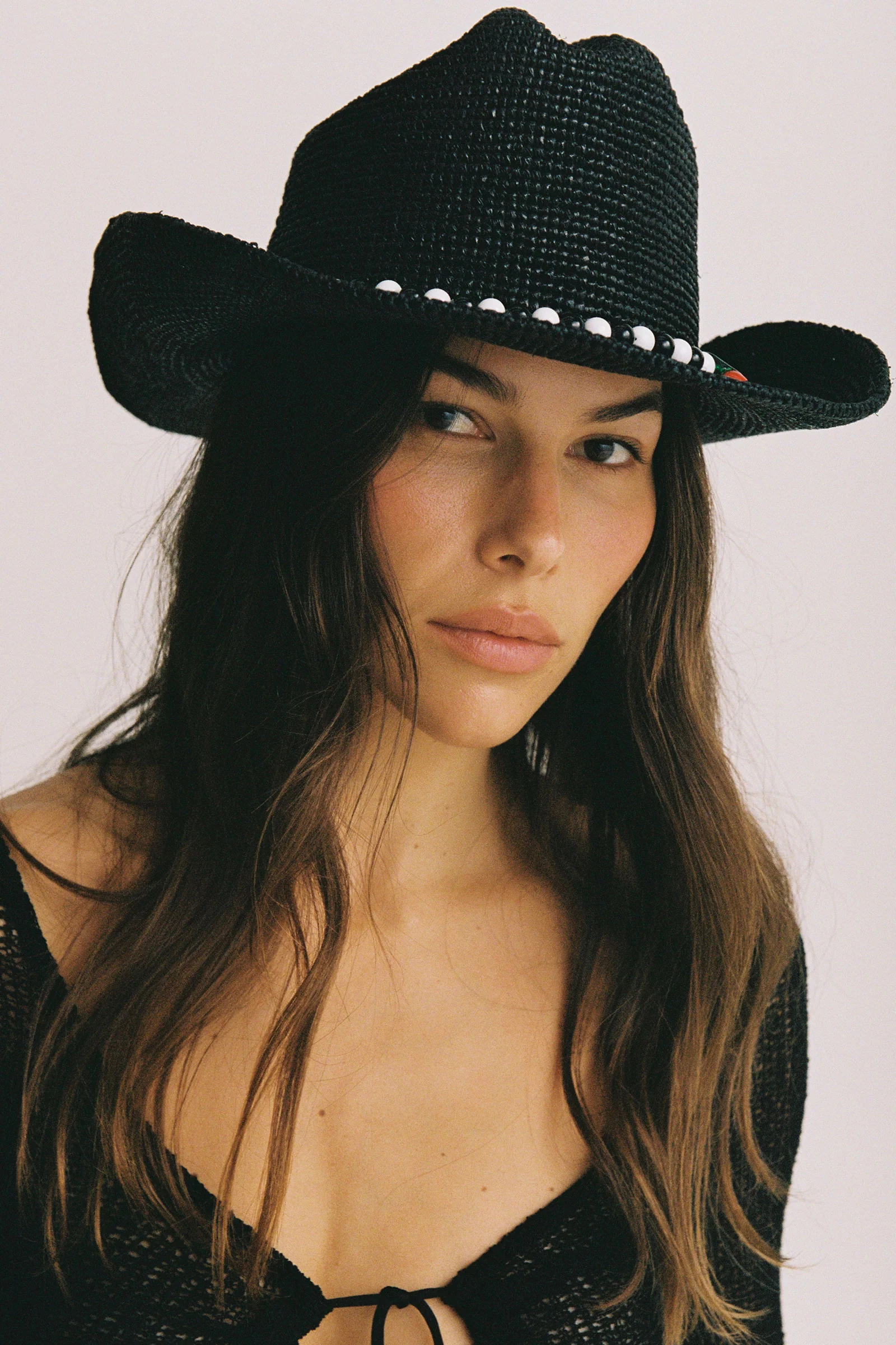 Raffia Cowboy Chili - Noir - Image 2